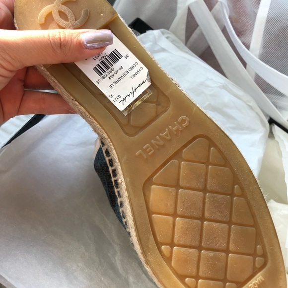 NIB Brand New CHANEL Denim Espadrilles Sz 36 (slides) - Picture 3 of 4